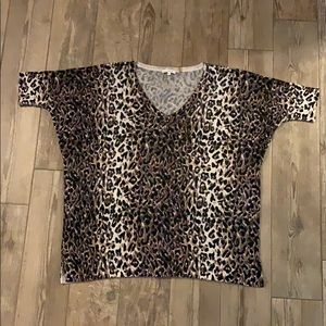 Minnie Rose cashmere leopard sweater